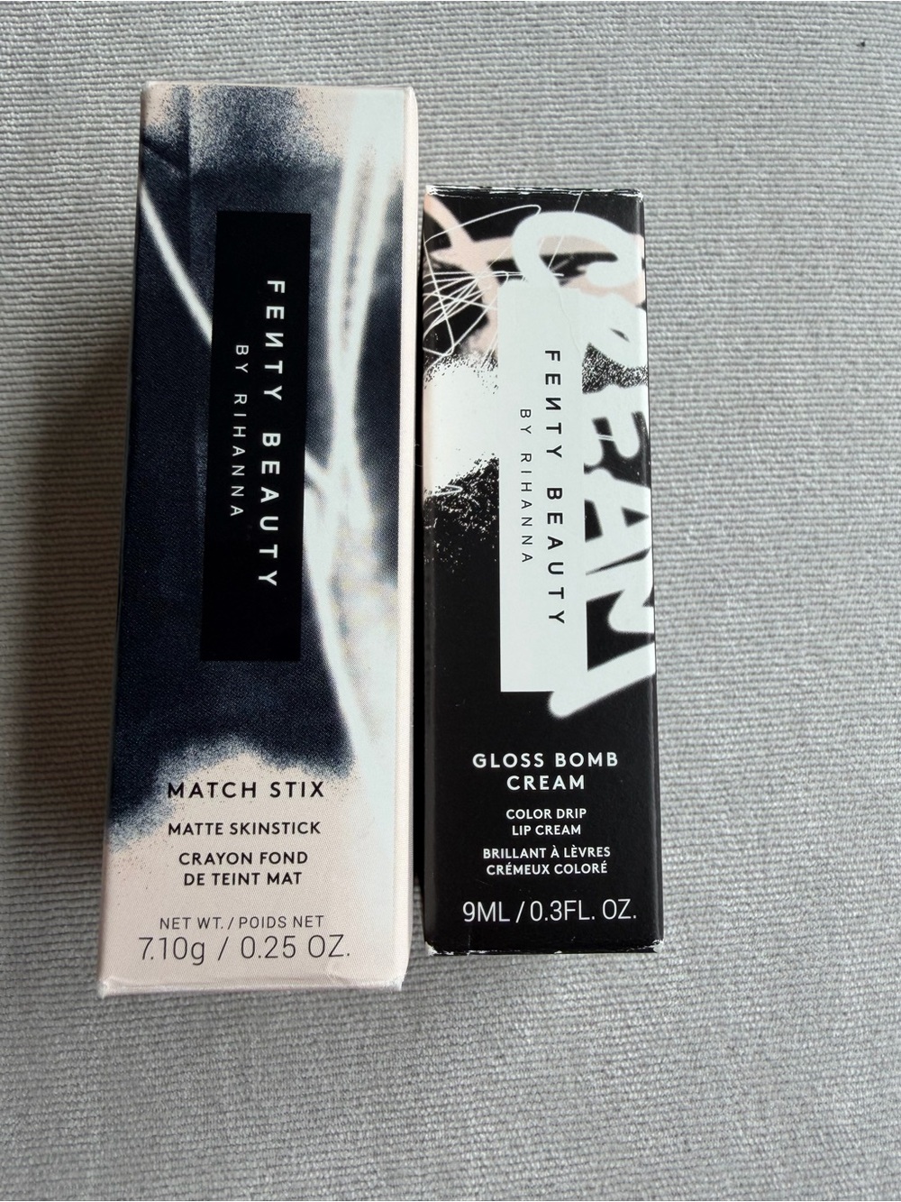 NIB Fenty Beauty Gloss Bomb Cream -Fenty Glow-02 & Match Stix-Amber Duo